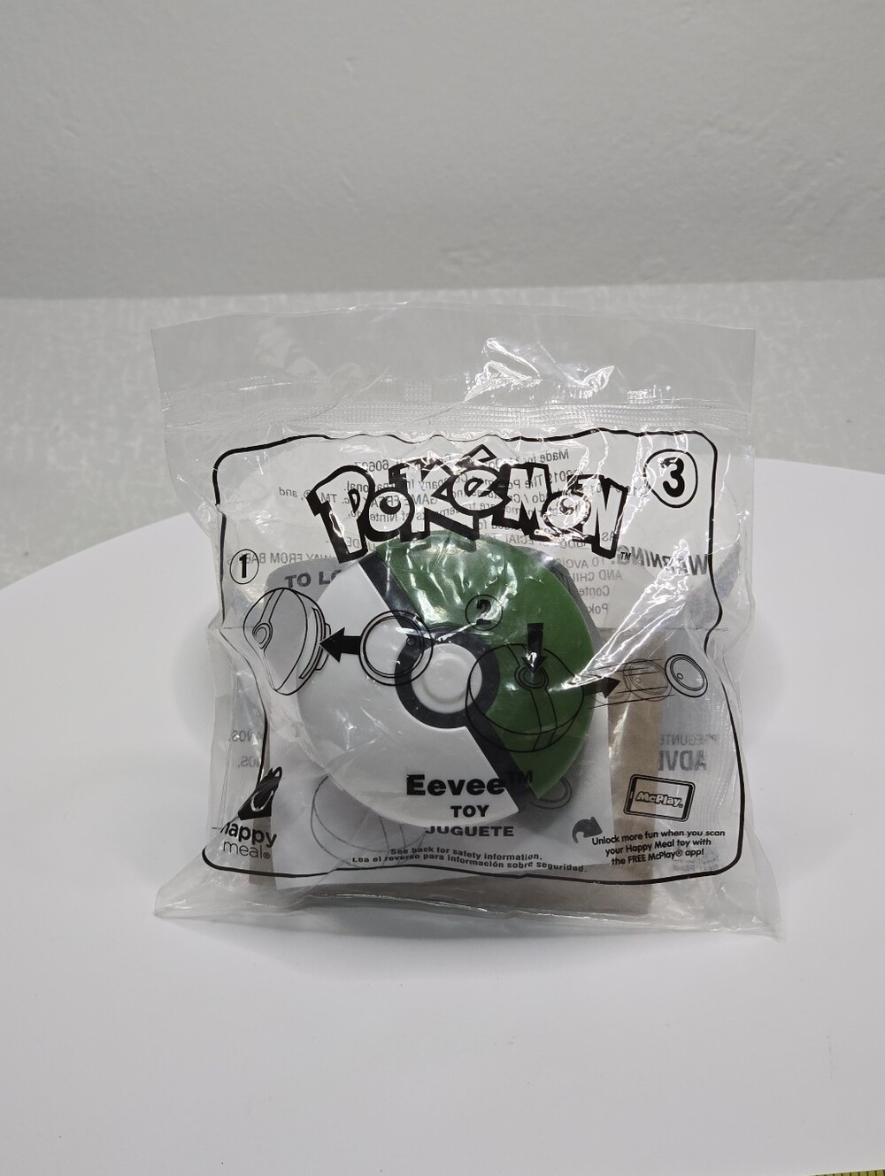 McDonalds POKEMON Disc Launcher #3 Eevee Happy Meal Toy
